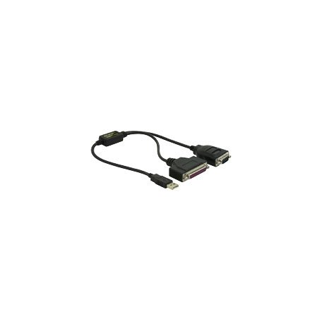 Adaptateur Port USB vers port série + Port parallèle - DeLock n°61516