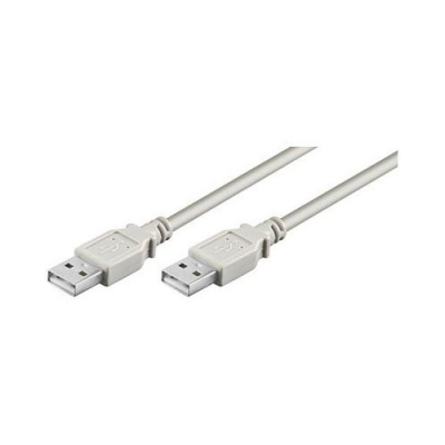 Câble USB Mâle - Mâle - 1,80 m - Blanc / gris