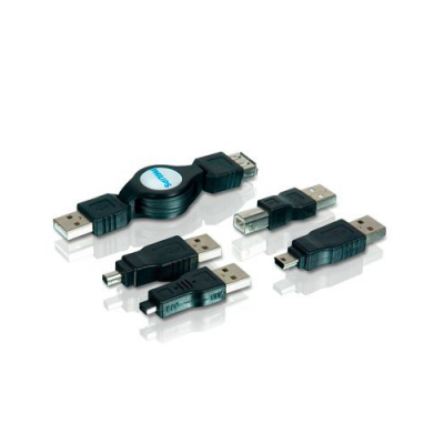 Adaptateur USB rétractable avec enrouleur mini USB, micro USB, USB B - Philips