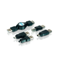 Adaptateur USB rétractable avec enrouleur mini USB, micro USB, USB B - Philips
