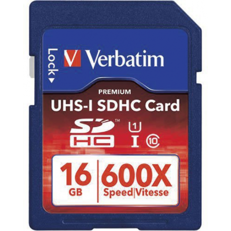 Carte SDHC UHS1 - 16 Go - Verbatim