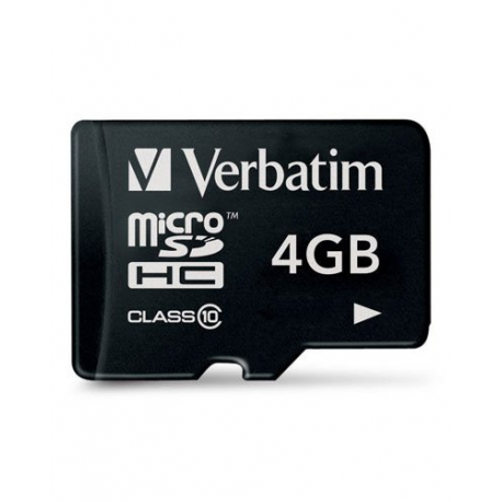 Carte Micro SDHC / Transflash Class 10 - 4 Go - Verbatim