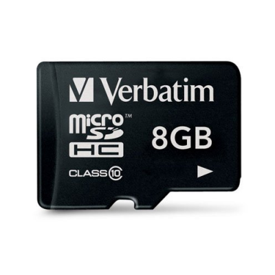 Carte micro SD HC/Transflash Class 10 - 8 Go - Verbatim