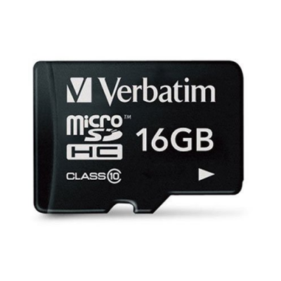 Carte micro SD HC/Transflash Class 10 - 16 Go - Verbatim