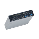 Façade multifonction 3,5" 1 port eSATA, 5 lecteurs de cartes, 3 ports USB 2.0, 2 ports USB 3.0 - Akasa