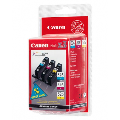 Cartouches originales Canon "Cli526" Pack couleur