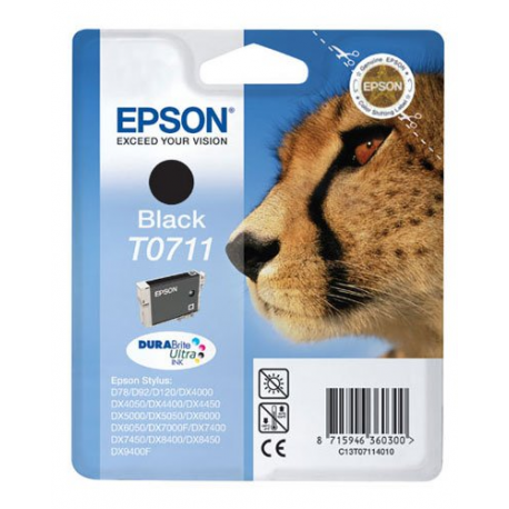 Cartouche originale Epson "T071140" noir - Guépard Série