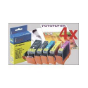 4 Cartouches - Color compatibles Canon PIXMA IP 4200 / 4300 / MP / Etc. - Color Pack