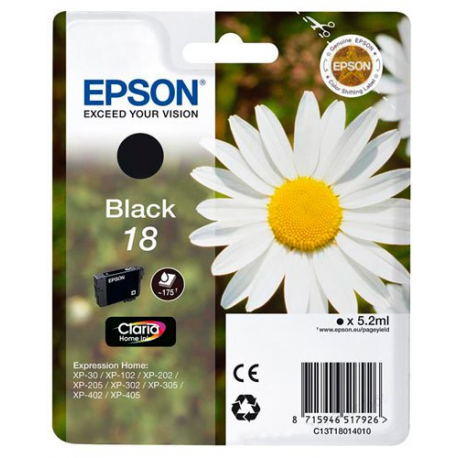 Cartouche originale Epson "T180140" noir