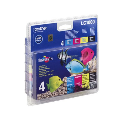 Pack de 4 cartouches originales Brother "LC1000"