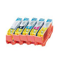 5 Cartouches - Color compatibles Color Pack avec puce