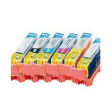 6 Cartouches - Color compatibles Color Pack avec puce
