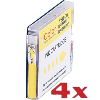 4 x cartouche - Color compatible Brother jaune
