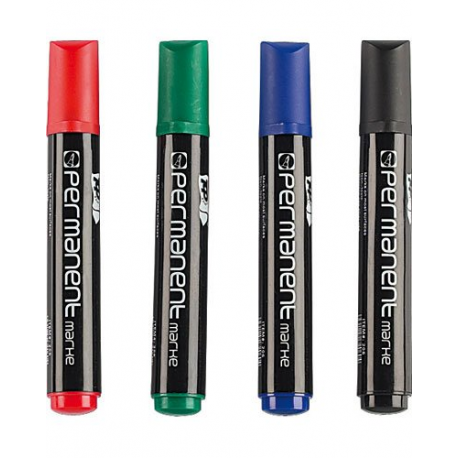 4 marqueurs CD bleu, rouge, vert et noir 3.0 mm