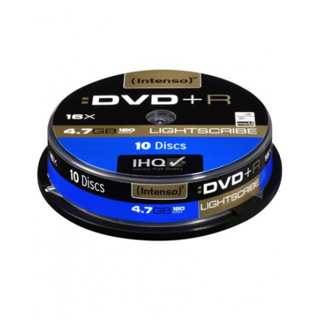 10 DVD+R Lightscribe - 4.7 Go - Intenso