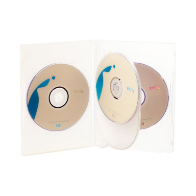 10 boîtiers transparents pour 4 CD ou DVD