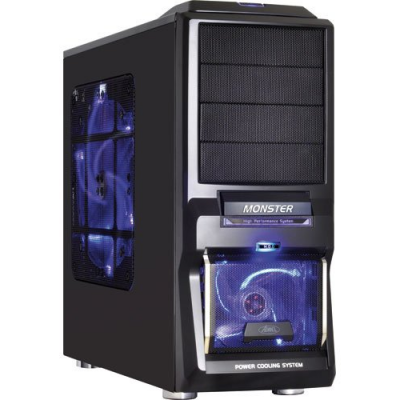 Boîtier PC Gamer avec Ventilation silencieuse - Compatible avec le Watercooling - Noir bleuté