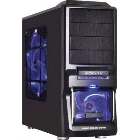 Boîtier PC Gamer avec Ventilation silencieuse - Compatible avec le Watercooling - Noir bleuté
