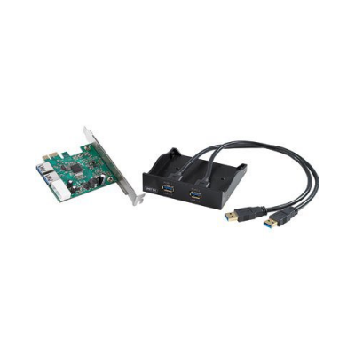 Façade 2 ports USB 3.0 sur une carte PCI Express pour PC dans une baie 3,5"