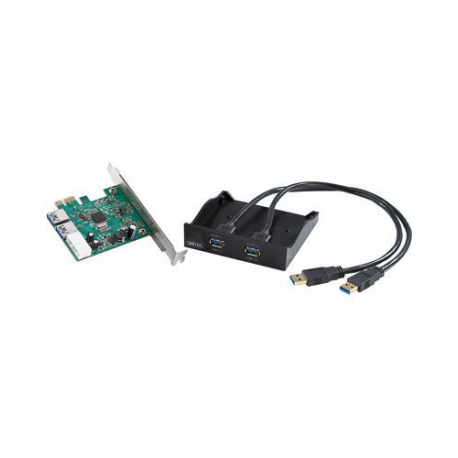 Façade 2 ports USB 3.0 sur une carte PCI Express pour PC dans une baie 3,5"