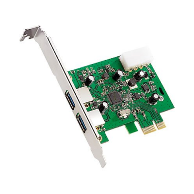 Façade 2 ports USB 3.0 sur une carte PCI Express pour PC - Taux de transfert jusqu'à 5 Gbps
