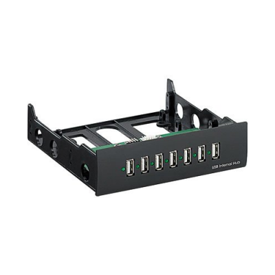 Façade 7 ports USB 2.0 - baie 5,25" - pour PC