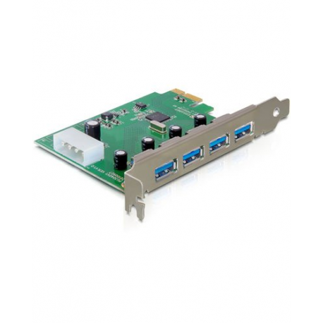 Carte contrôleur PCI Express 4 ports USB 3.0 en façade