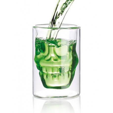 Verre à double paroi isolante effet Tête de Mort Lavable au lave-vaisselle - 40 cl