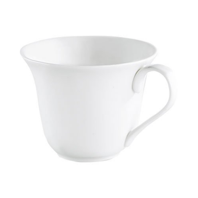 Tasse en porcelaine blanche en forme de coeur