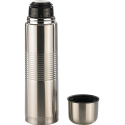 Bouteille isotherme en inox avec Gobelet Bouchon - Grande capacité 1 L - Inox gris