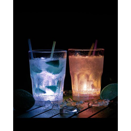 2 verres à cocktails avec 8 effets lumineux - 35 cl