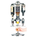 Support pour Bar - Barman professionnel - 4 bouteilles sur un socle rotatif avec doseur intégré
