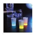 3 verres à shooters lumineux - 1 turquoise, 1 jaune et 1orange - 4 cl