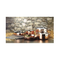 Casserole de cuisine en cuivre avec couvercle en acier inoxydable - 16 cm