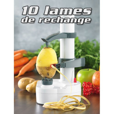 10 Lames supplémentaire pour Éplucheur légumes et fruits automatique électrique