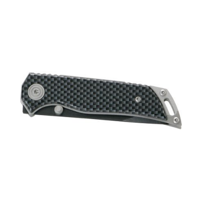 Couteau de poche en céramique noire - 7 cm - Design Carbone