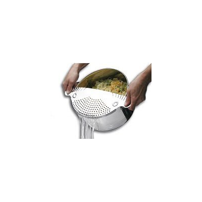 Égouttoir pour casserole jusqu'à 26 cm de diamètre en acier inoxydable