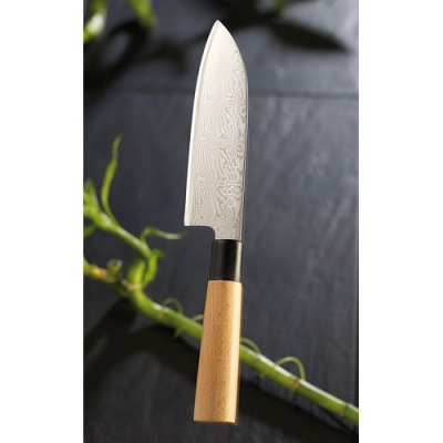 Couteau de précision ultra coupant - Lame en acier Damas - 16,5 cm