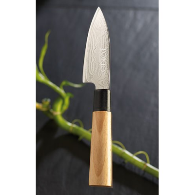 Couteau polyvalent lame ultra coupante - Lame en acier Damas - 11,5 cm