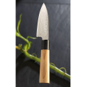 Couteau polyvalent lame ultra coupante - Lame en acier Damas - 11,5 cm