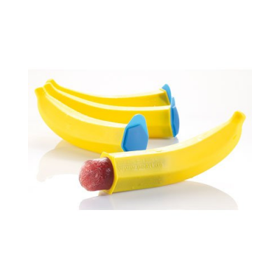 4 moules à glace en silicone en forme de banane