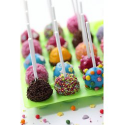 Moule en silicone pour faire 20 cake pop + 20 bâtonnets en plastique