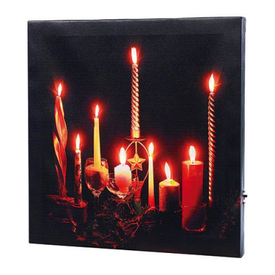 Tableau décoratif à LED Bougies St Valentin éclaire la nuit