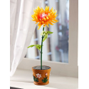 Plante artificielle Dahlia à LED solaire couleur changeante