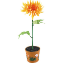 Plante artificielle Dahlia à LED solaire couleur changeante