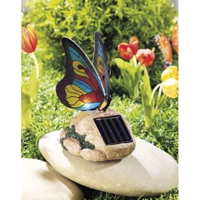 Décoration de jardin à LED - Papillon illuminé fonctionne à l'énergie solaire