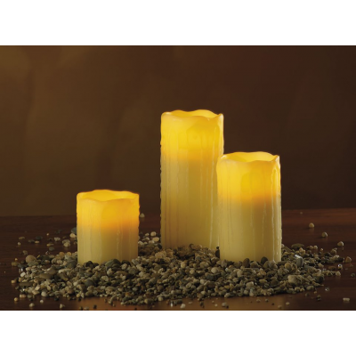 3 Bougies en cire à LED pour une ambiance romantique