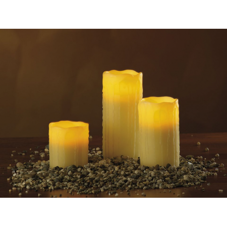 3 Bougies en cire à LED pour une ambiance romantique
