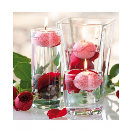 10 Bougies flottantes parfumées à la rose