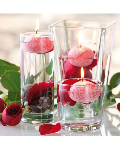10 Bougies flottantes parfumées à la rose